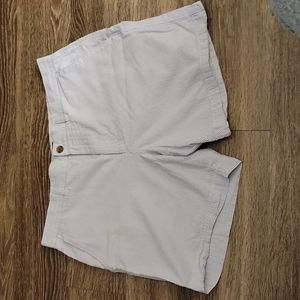 Men's white and blue striped J Crew Shorts, 33 Width